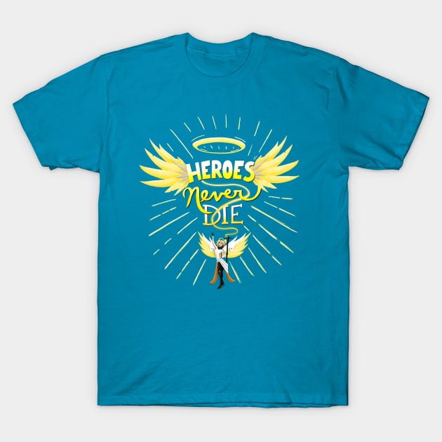 Mercy: Heroes Never Die T-Shirt by pamcaseyart